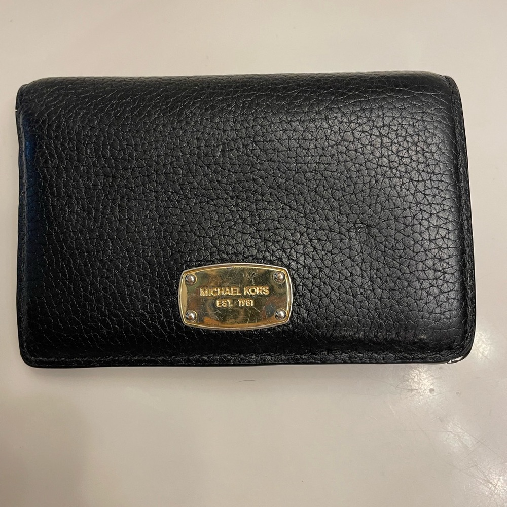 Michael Kors Jet Set Wallet Black with Gold accents